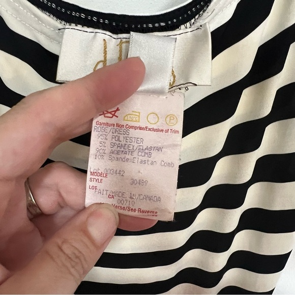 Vintage Joseph Ribkoff Couture Striped Maxi Dress - Picture 5 of 9